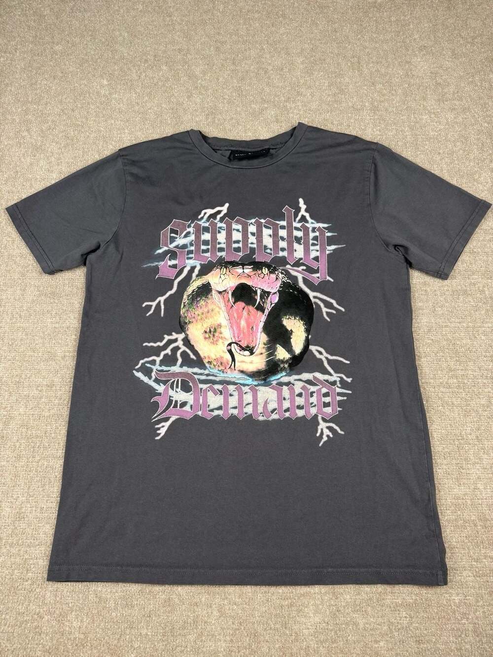 Supply & Demand New York City Snake Large Graphic Streetwear Gothic Urban Teea